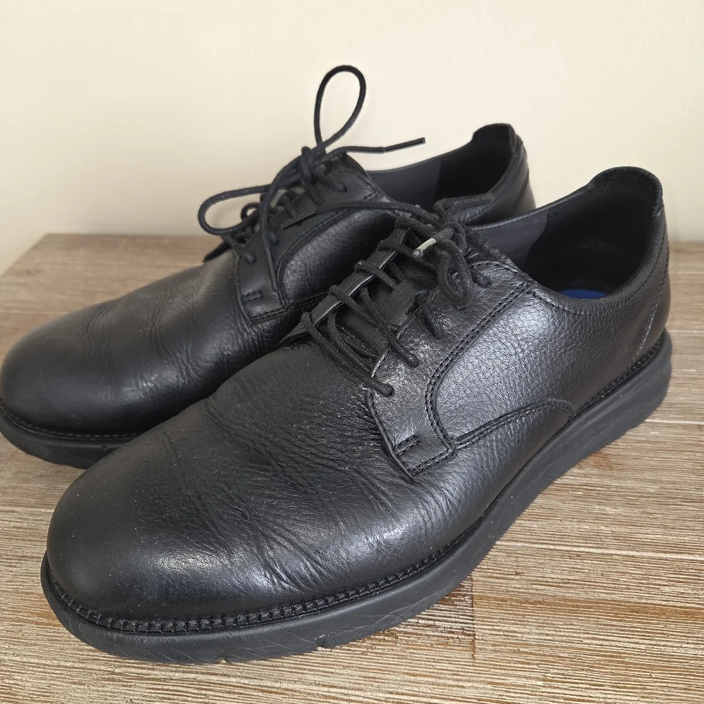 Cole Haan Men's Chester Oxford Non-Slip Black Leather Shoes Size 12W